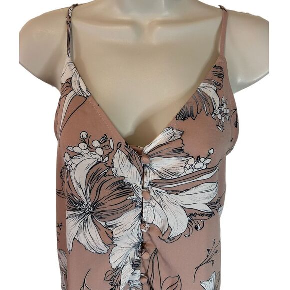 Audrey 3+1 Floral Print Romper Spaghetti Strap‎ V-Neck Summer Playsuit M - Picture 2 of 13